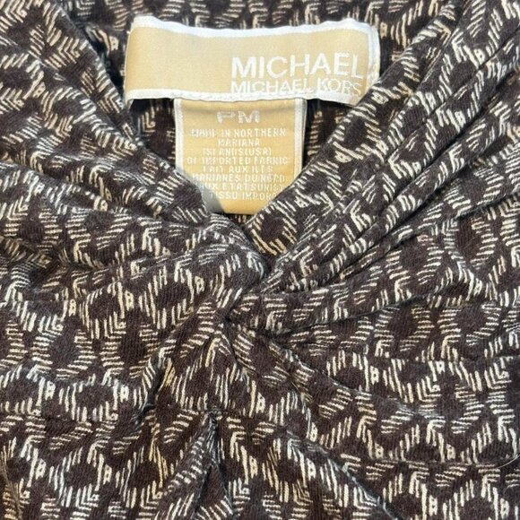 Micheal Kors brown print baby doll top - Picture 3 of 3